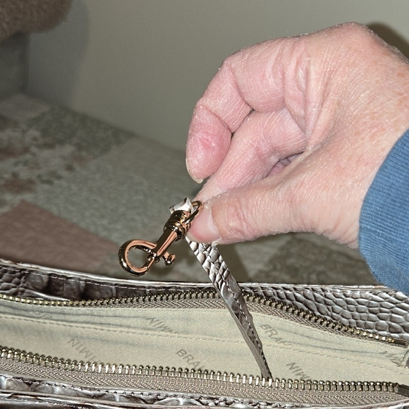 Brahmin Leia Crossbody Bag In Silver Lining Melbourne. NWT - Picture 15 of 16